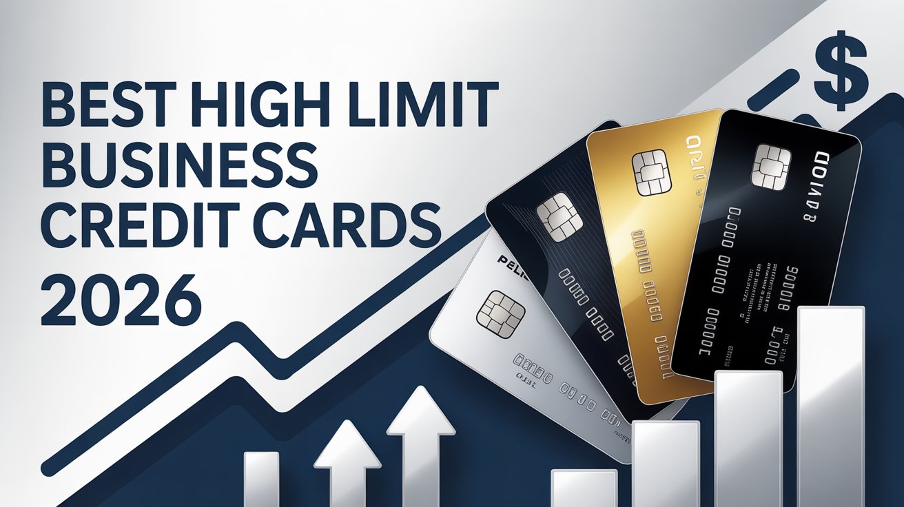 Best high limit business credit cards 2026 showing professional business owner using premium metallic credit card at payment terminal