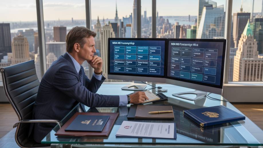 Top 10 Corporate Sponsored MBA Programs Abroad USA UK And Canada 2026 financial director reviewing B2B MBA tuition funding dashboards