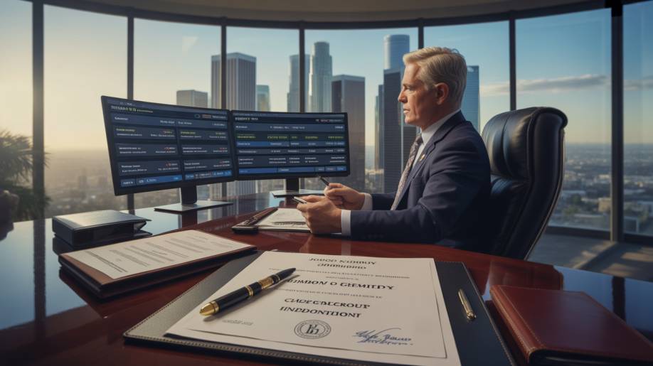 Best Jumbo Term Life Insurance Plans For Senior Executives 2026 corporate director reviewing jumbo term executive insurance underwriting dashboards